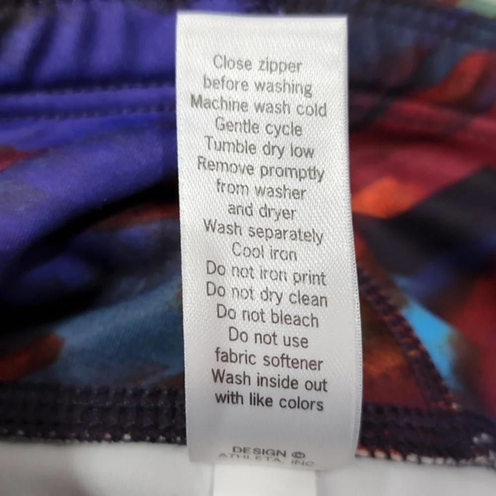 Athleta Womens Size Small Hight Rise Colorburst Sonar Leggings In Multicolor‎